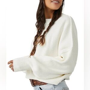 FREE PEOPLE EASY STREET CROPPED PULLOVER SWEATER